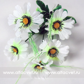 искусственные цветы букет касмея с добавкой травка цвета белый 6