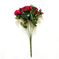 искусственные цветы букет роз с добавкой фиалка цвета красный 4