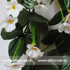 искусственные цветы фиалка (куст) цвета белый 6