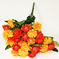искусственные цветы гвоздика (турецкая) цвета желтый с красным 20