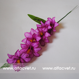 искусственные цветы ветки колокольчиков (гладиолус) цвета сиреневый 8
