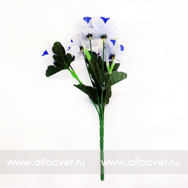 искусственные цветы букет нарциссов цвета синий с белым 58