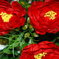 искусственные цветы подставка камелии цвета красный 4
